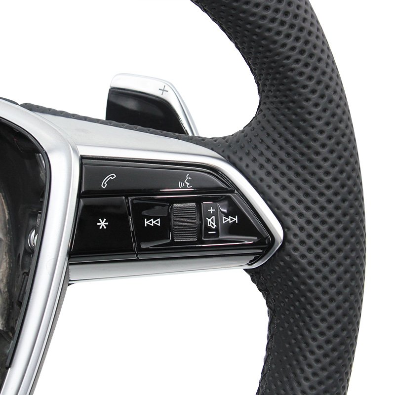 For Audi A6 2004-2013 silver carbon fiber leather steering wheel ZC-A7-P1