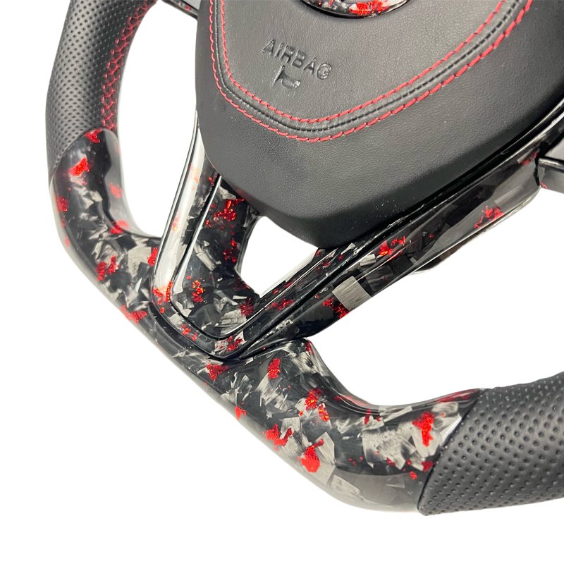 Hot Sale Forged Carbon Red Element LED Display Car Steering Wheel For TOYOTA Corolla Altis Camry Carbon fiber steering wheel