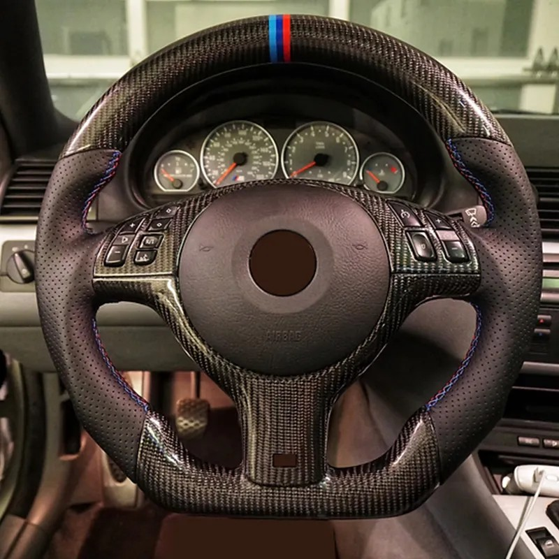 Original E Chassis Volant Carbon Fiber Steering Wheel for BMW E91 E90 E92 E93 E39 E46 E60 E61 E65 E66 E81 E82 E83 Z4 E89 E70 E71