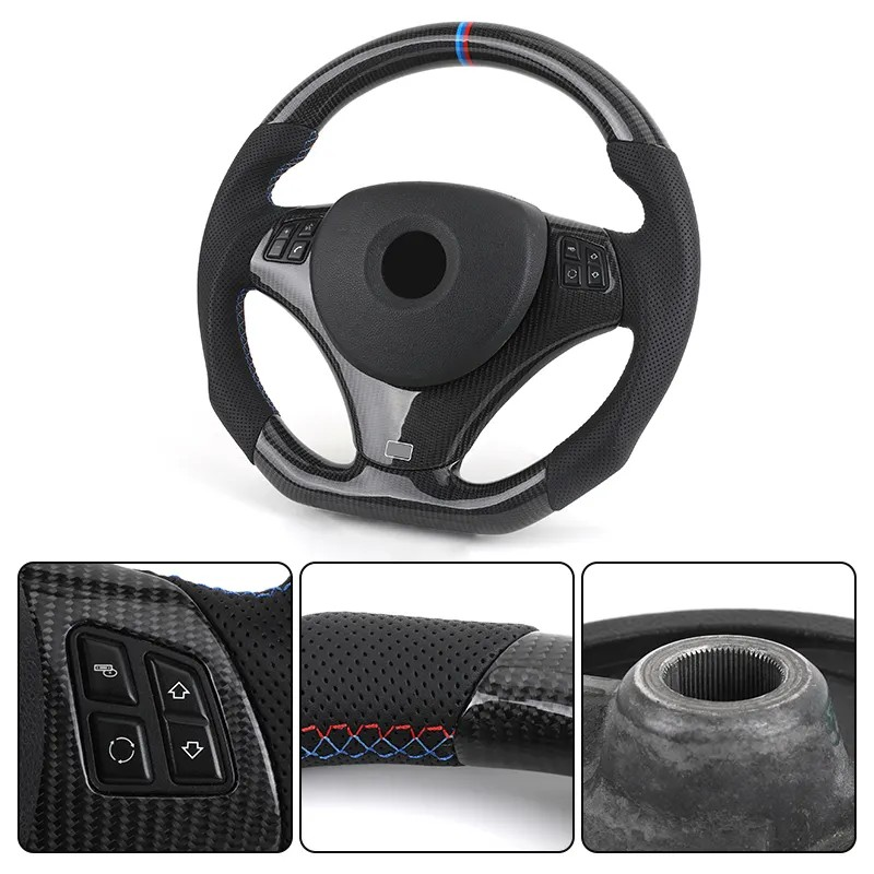 Original E Chassis Volant Carbon Fiber Steering Wheel for BMW E91 E90 E92 E93 E39 E46 E60 E61 E65 E66 E81 E82 E83 Z4 E89 E70 E71