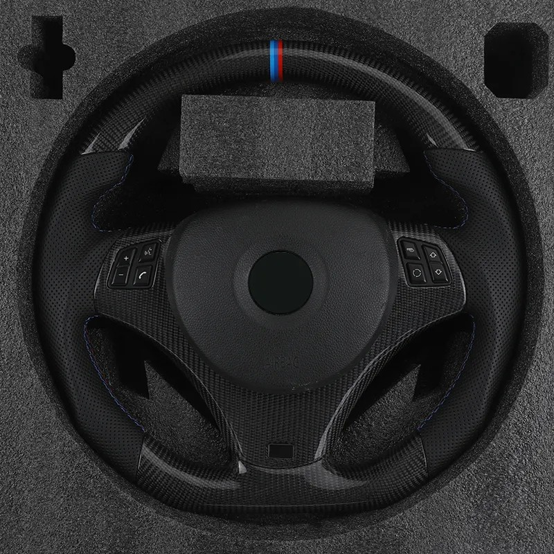 Original E Chassis Volant Carbon Fiber Steering Wheel for BMW E91 E90 E92 E93 E39 E46 E60 E61 E65 E66 E81 E82 E83 Z4 E89 E70 E71