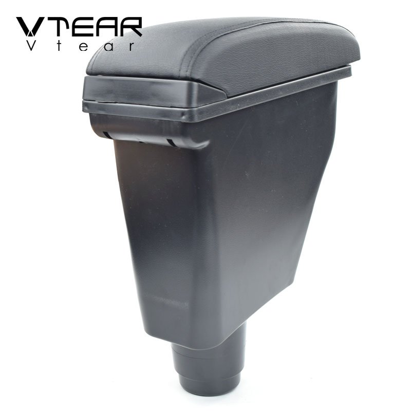 Vtear for Renault Dacia Logan 2 Armrest Interior Leather Arm Rest Accessories Usb Storage Box Car-styling Decoration Parts Auto