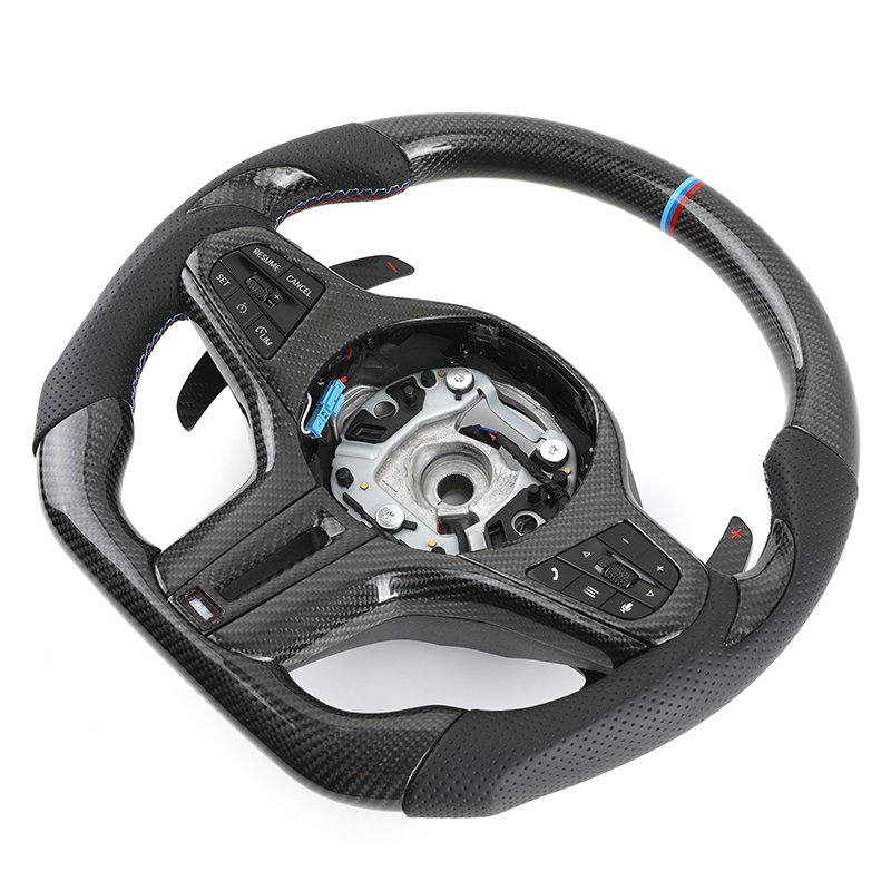 Ergonomic Design M Sport Carbon Fiber Car Steering Wheel for BMW F10 F30 F01 X5 F15 E70 F32 E90 E92 E60 E46 F20 G30 G20 M5 M3 M6