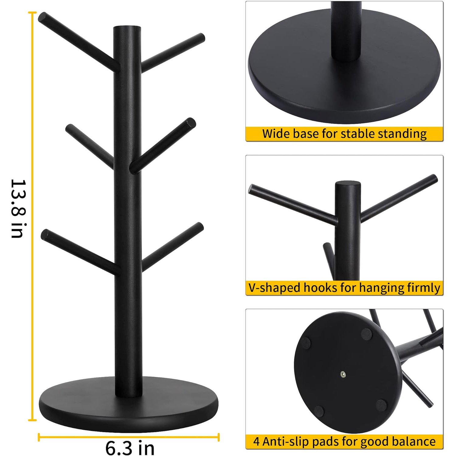 Coffee Cup Holders 6 Hook Coffee Cup Holders Are Strong and Stable and Can Be Used to Make Doughnut Holders, or hang Other