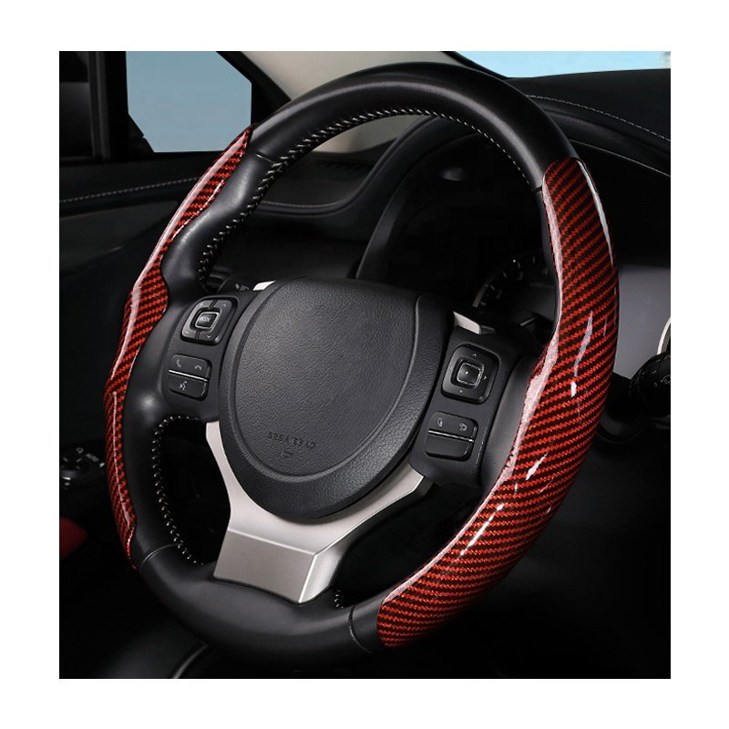 Universal Ultra Thin Carbon Fiber car steering wheel Cover Wholesale