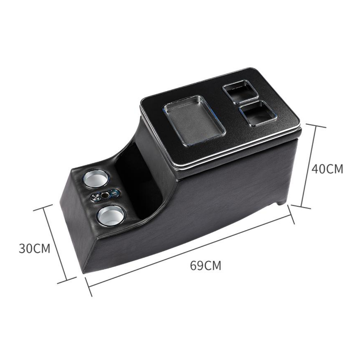 DLS High-quality Central Armrest for Mercedes Viano W639 V-Class W447 2003-2019 With USB / LED Ambient Light/Black Car Armrest