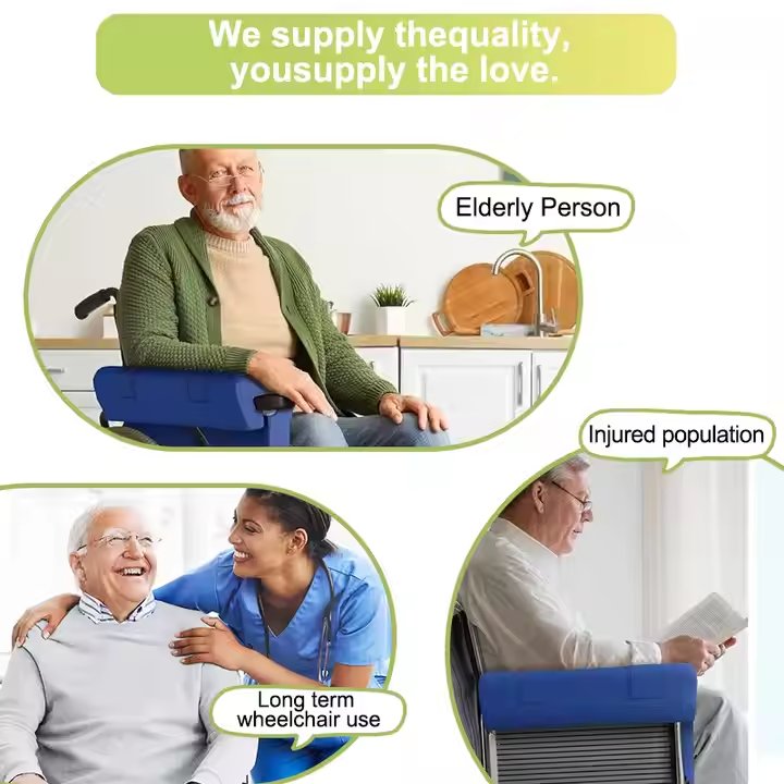 Adjustable Wheelchair-Friendly Furniture with Armrests Industrial Design Style PU PP Materials Dining Living Room Hospital Use