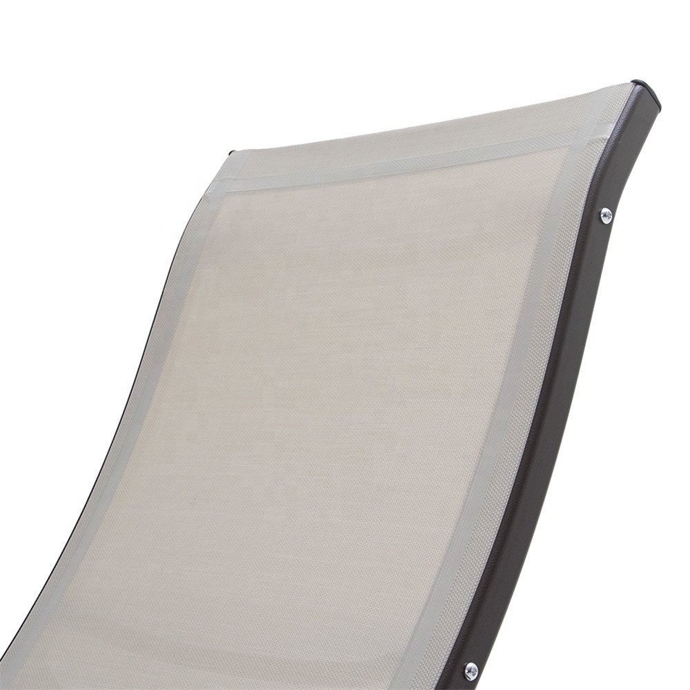 Ningbo Metal Products Sea Side Beach Chairs Metal Aluminum Lightweight Deck Chair with Adjustable Backrest