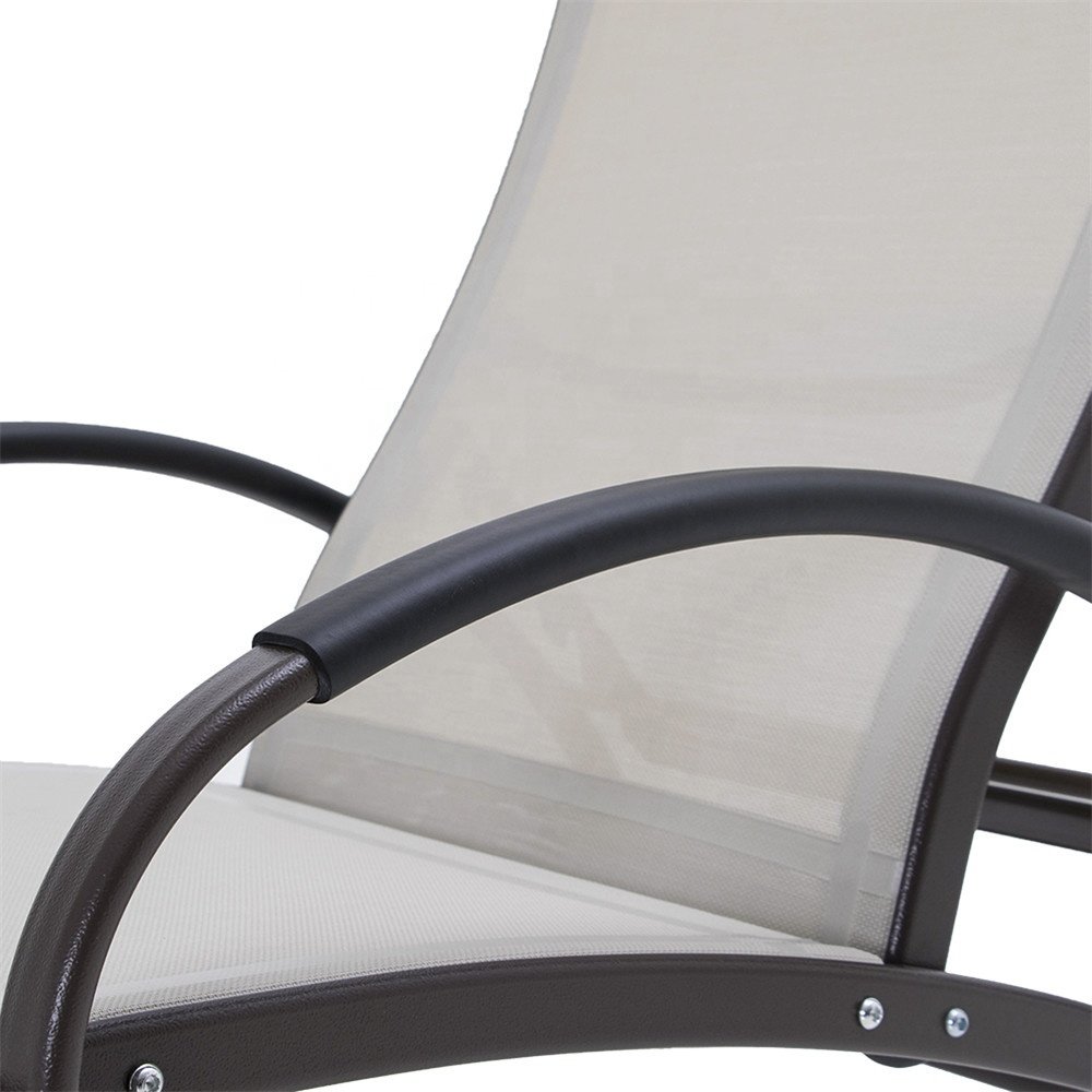 Ningbo Metal Products Sea Side Beach Chairs Metal Aluminum Lightweight Deck Chair with Adjustable Backrest