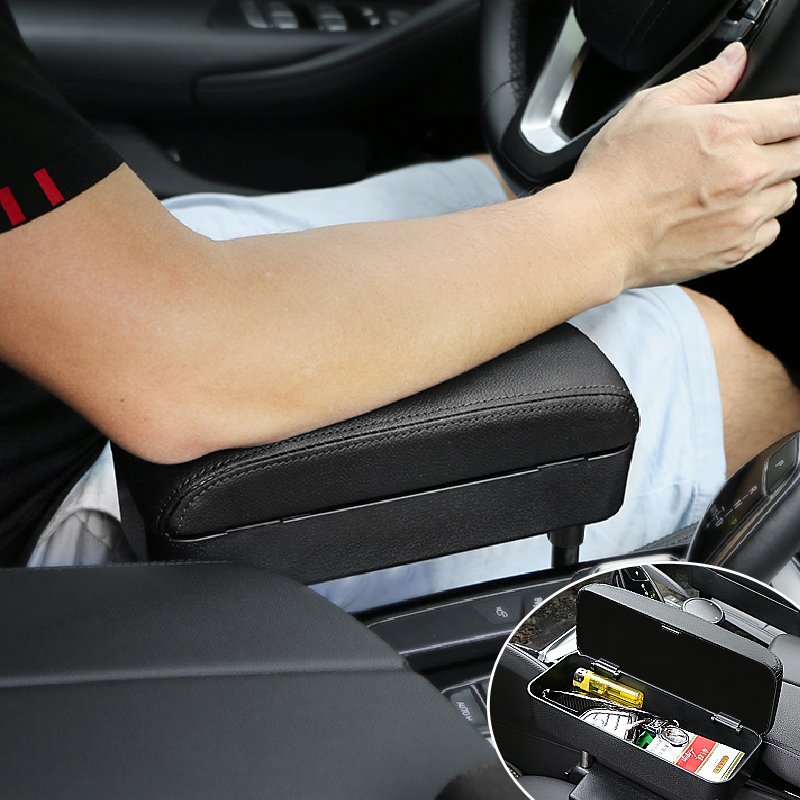 Anjuny Universal Car Armrest Organizer Kits Multi Adjustable Auto Console Box