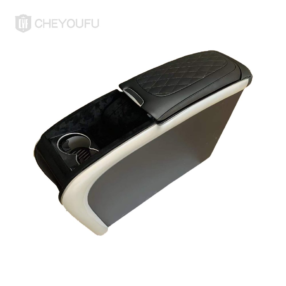 Car Modification Interior Center Armrest Console with Table Plate,cooler Cups,warmer Cups for VIP Car,MPV