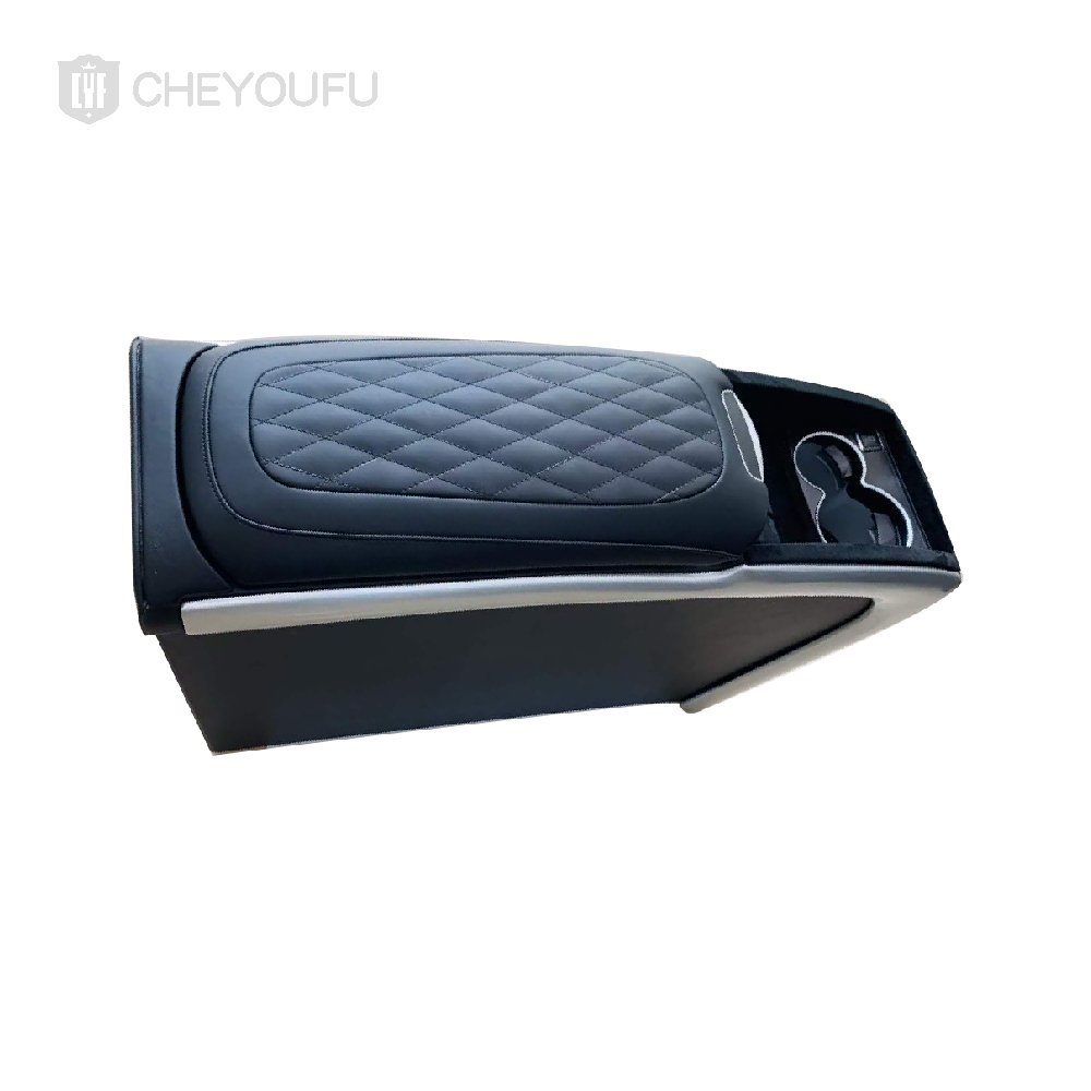 Car Modification Interior Center Armrest Console with Table Plate,cooler Cups,warmer Cups for VIP Car,MPV