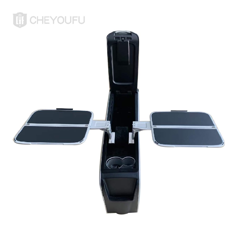 Car Modification Interior Center Armrest Console with Table Plate,cooler Cups,warmer Cups for VIP Car,MPV