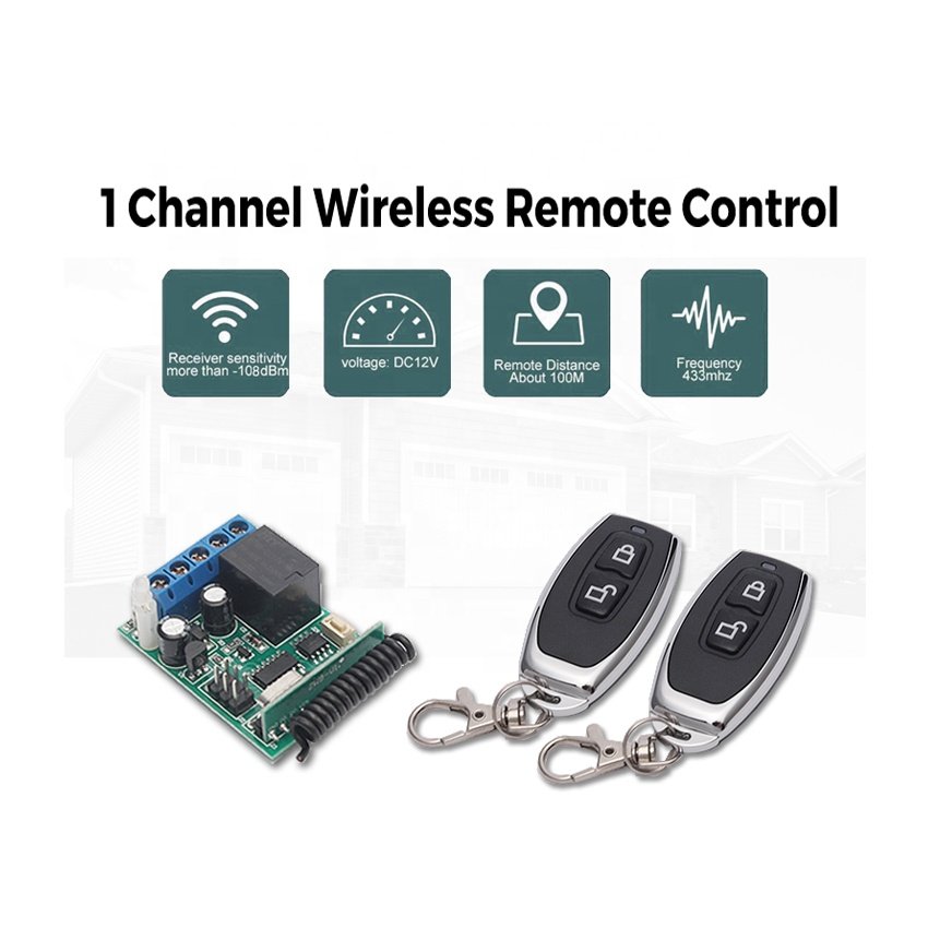 DC12V 10A Relay 1 Channel Receiver Wireless Relay RF 433MHz Receiver Remote Control Switch