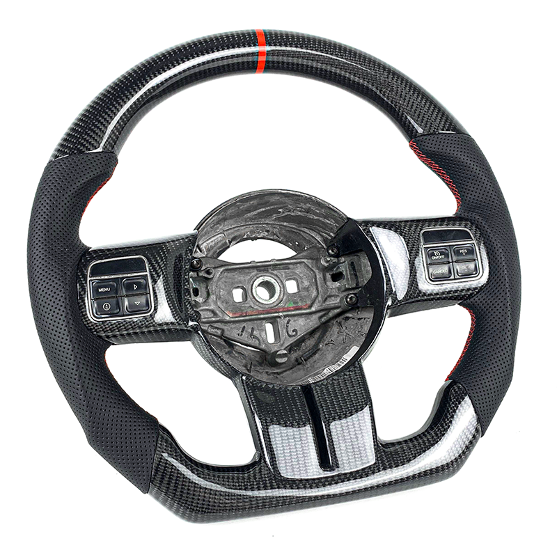 Car interior carbon fiber steering wheel for Jeep Wrangler Grand Cherokee Patriot Compass JK JL EP 2013-2017