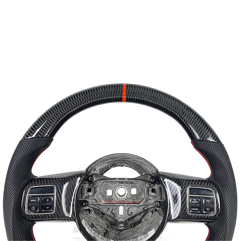 Car interior carbon fiber steering wheel for Jeep Wrangler Grand Cherokee Patriot Compass JK JL EP 2013-2017