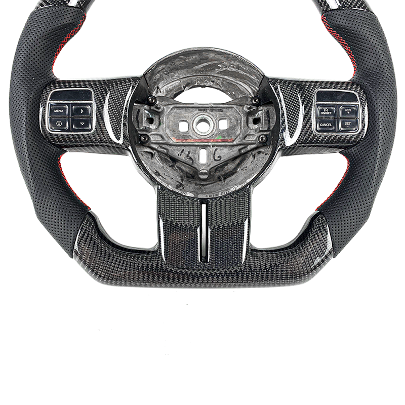 Car interior carbon fiber steering wheel for Jeep Wrangler Grand Cherokee Patriot Compass JK JL EP 2013-2017