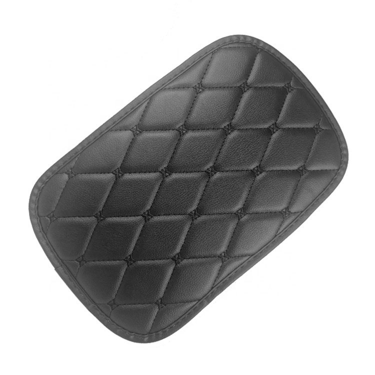 Embroidered Leather Car Armrest Box Mat Four Seasons Universal Car Interior Decoration Car Armrest Box Protection Pad