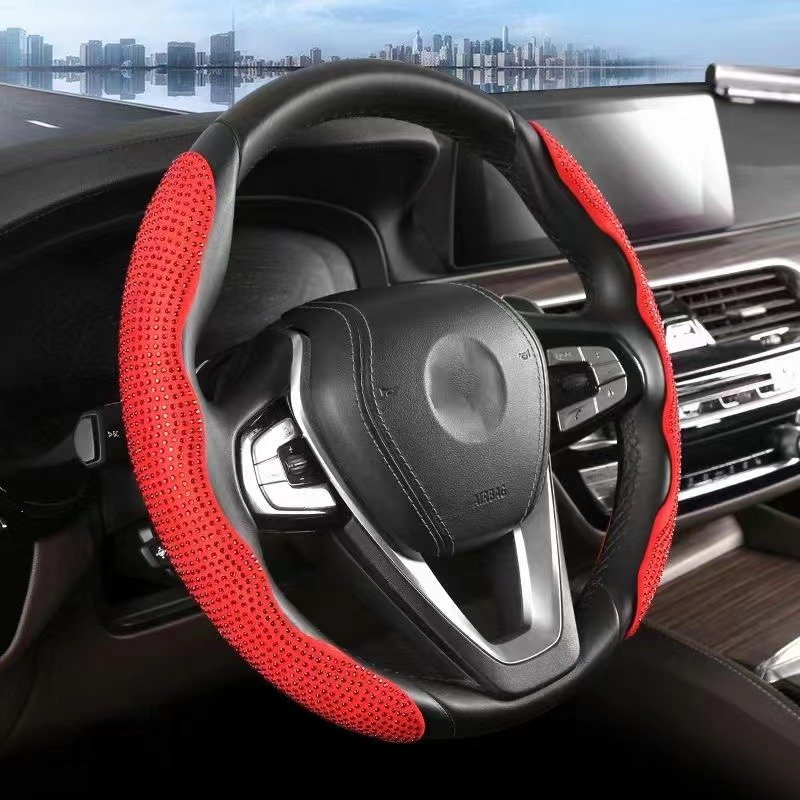 Factory price Foldable carbon handle cover steering anti slip car steering wheel cover
