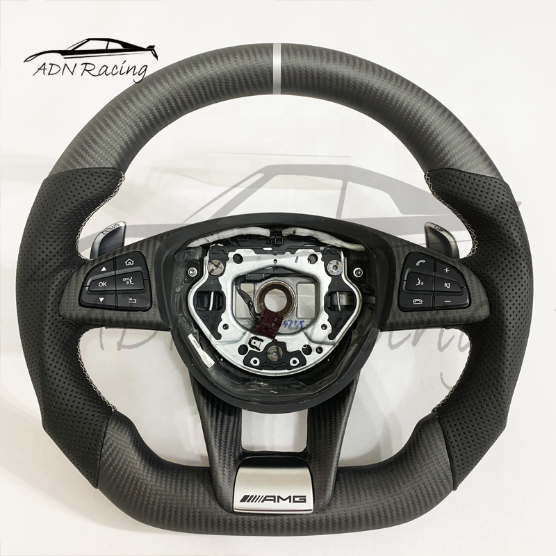 For Mercedes-Benz AMG W205 C43 C63 GT GLS Custom Carbon Fiber Steering Wheel