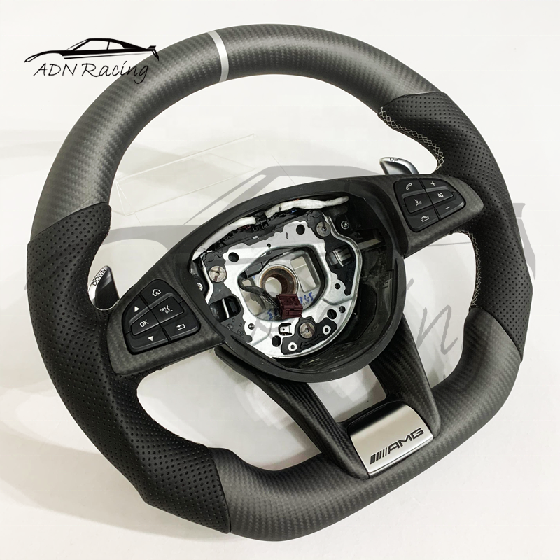 For Mercedes-Benz AMG W205 C43 C63 GT GLS Custom Carbon Fiber Steering Wheel