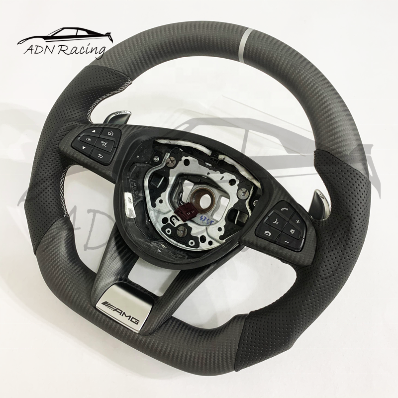 For Mercedes-Benz AMG W205 C43 C63 GT GLS Custom Carbon Fiber Steering Wheel