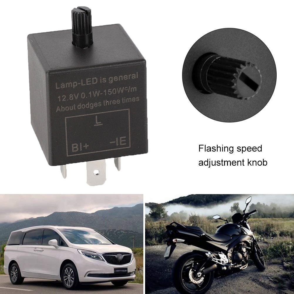 LED Flasher 12V Adjustable Frequency LED CF13 CF14 Motorcycle Flasher Relay Car Turn Signal Indicator Blinker Light