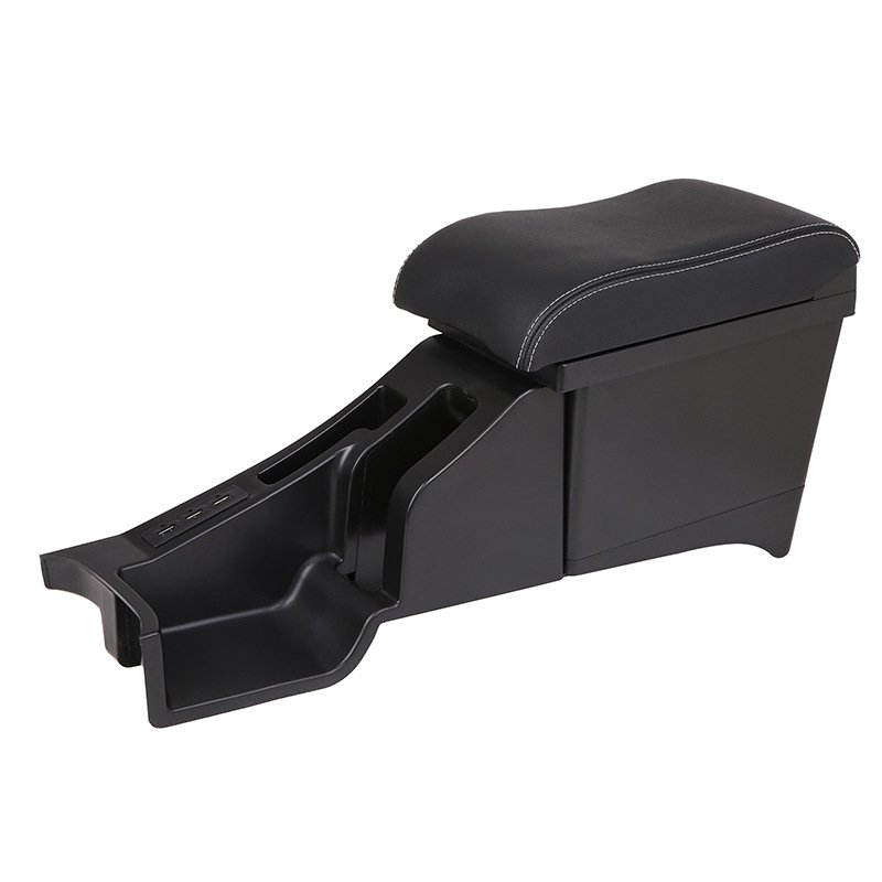 Custom Leather Split Type Universal Car Arm Center Console Storage Box Central Universal Armrest Box