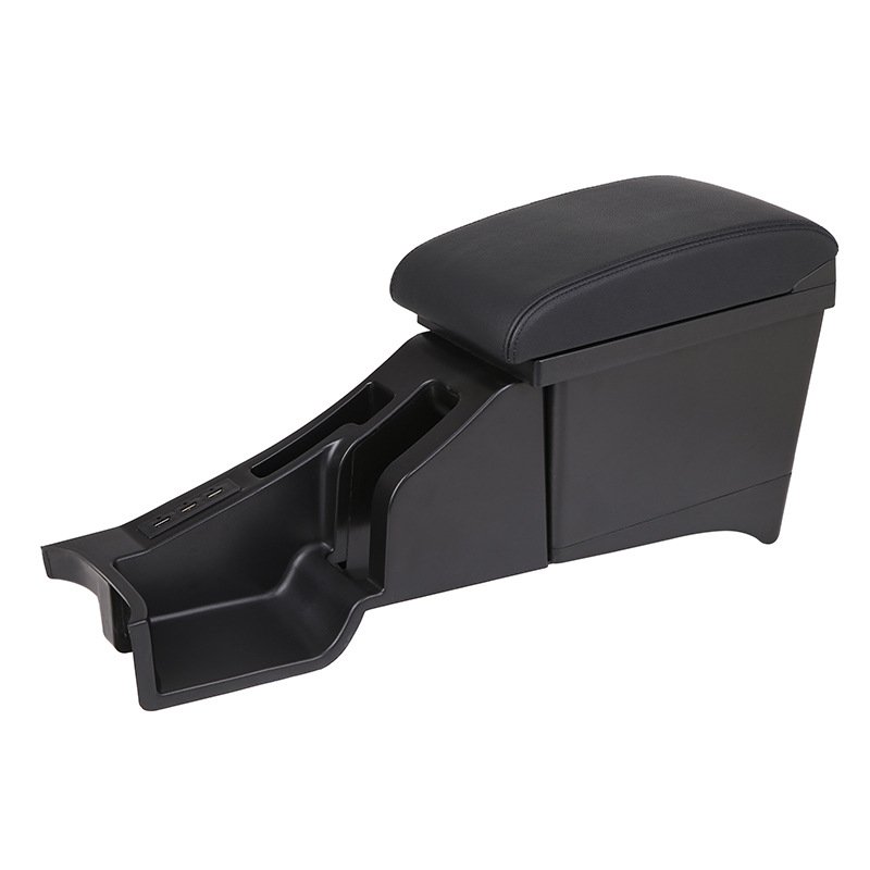 Custom Leather Split Type Universal Car Arm Center Console Storage Box Central Universal Armrest Box