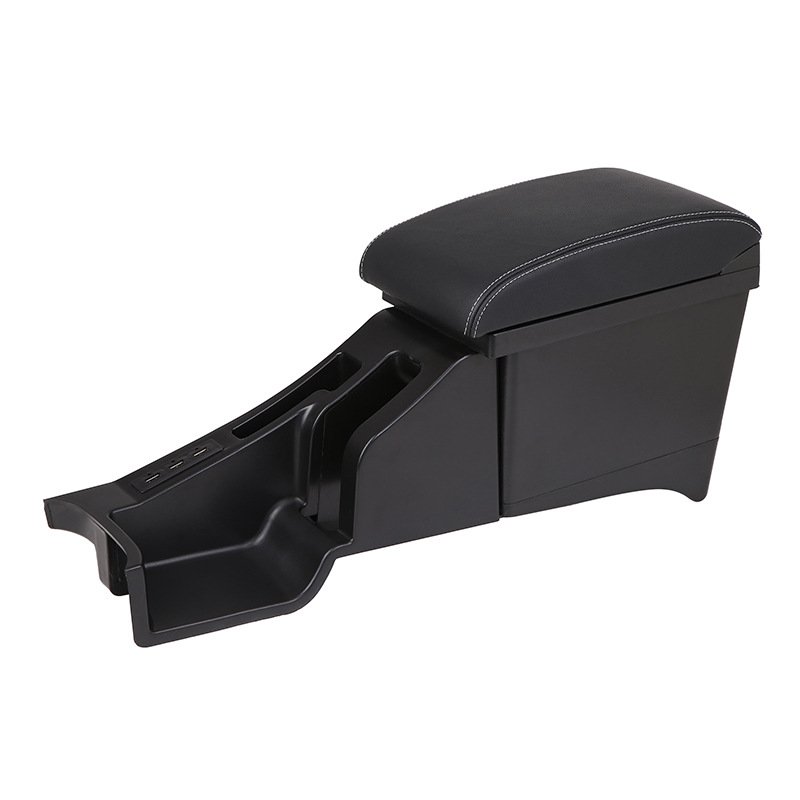 Custom Leather Split Type Universal Car Arm Center Console Storage Box Central Universal Armrest Box