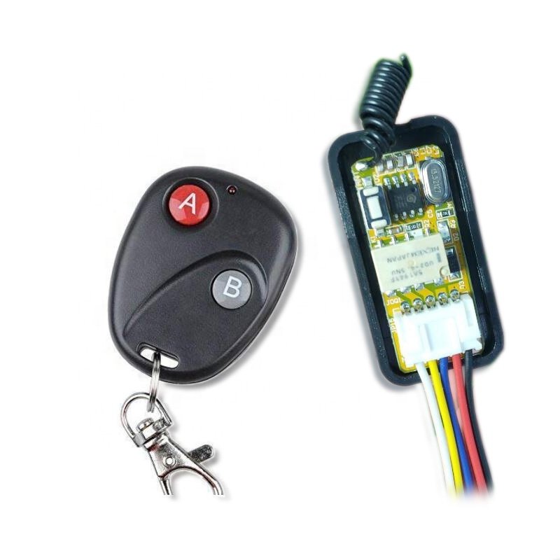 Mini Relay Wireless Switch Secure 1-Channel Micro Receiver with Transmitter System in Latched Mode DC 3.7V 5V 6V 7V 9V 12V