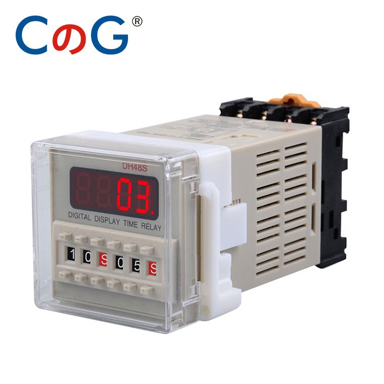 DH48S-1Z DH48S-2Z 12V 24V 110V 220V AC DC Time Relay Adjustable Programmable Double Timer Relay Auto Delay Relay With Base DH48S