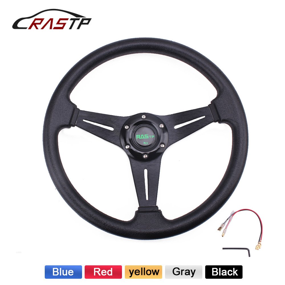 Car Steering Wheels 13inch PU Sport Steering Wheels car stir Volante deportivo de coche pc type steering wheel