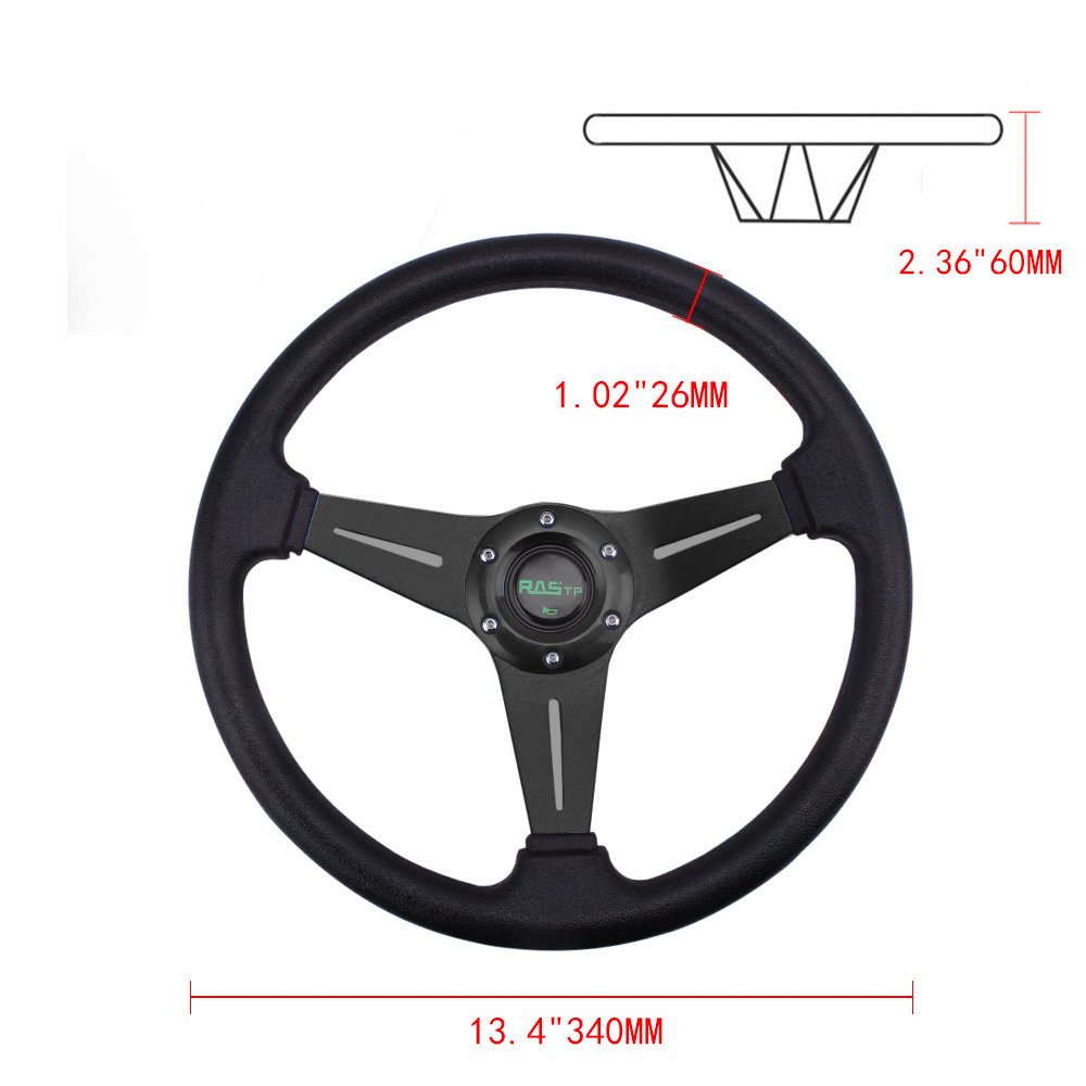 Car Steering Wheels 13inch PU Sport Steering Wheels car stir Volante deportivo de coche pc type steering wheel