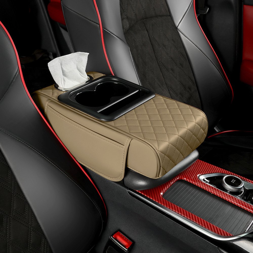 2025 New Car Accessories Interior Organizers 5-in-1 Car Armrest Cushion Center Console Cover Car Armrest Pad Cushion Protector