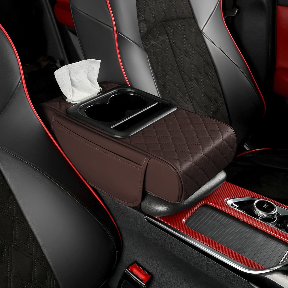 2025 New Car Accessories Interior Organizers 5-in-1 Car Armrest Cushion Center Console Cover Car Armrest Pad Cushion Protector