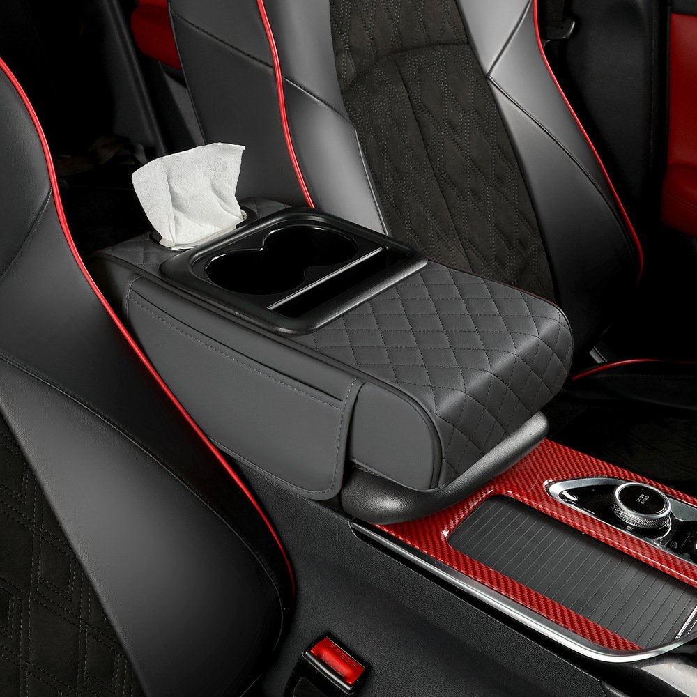 2025 New Car Accessories Interior Organizers 5-in-1 Car Armrest Cushion Center Console Cover Car Armrest Pad Cushion Protector