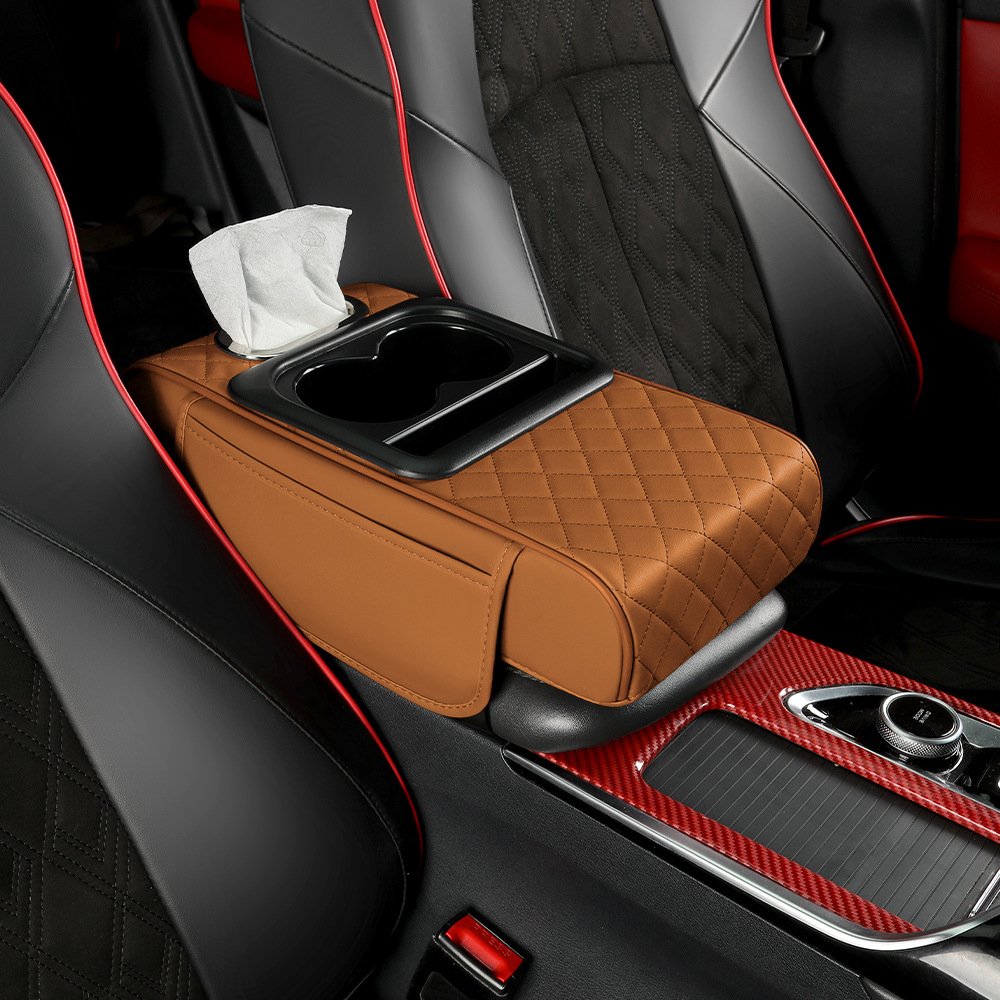 2025 New Car Accessories Interior Organizers 5-in-1 Car Armrest Cushion Center Console Cover Car Armrest Pad Cushion Protector