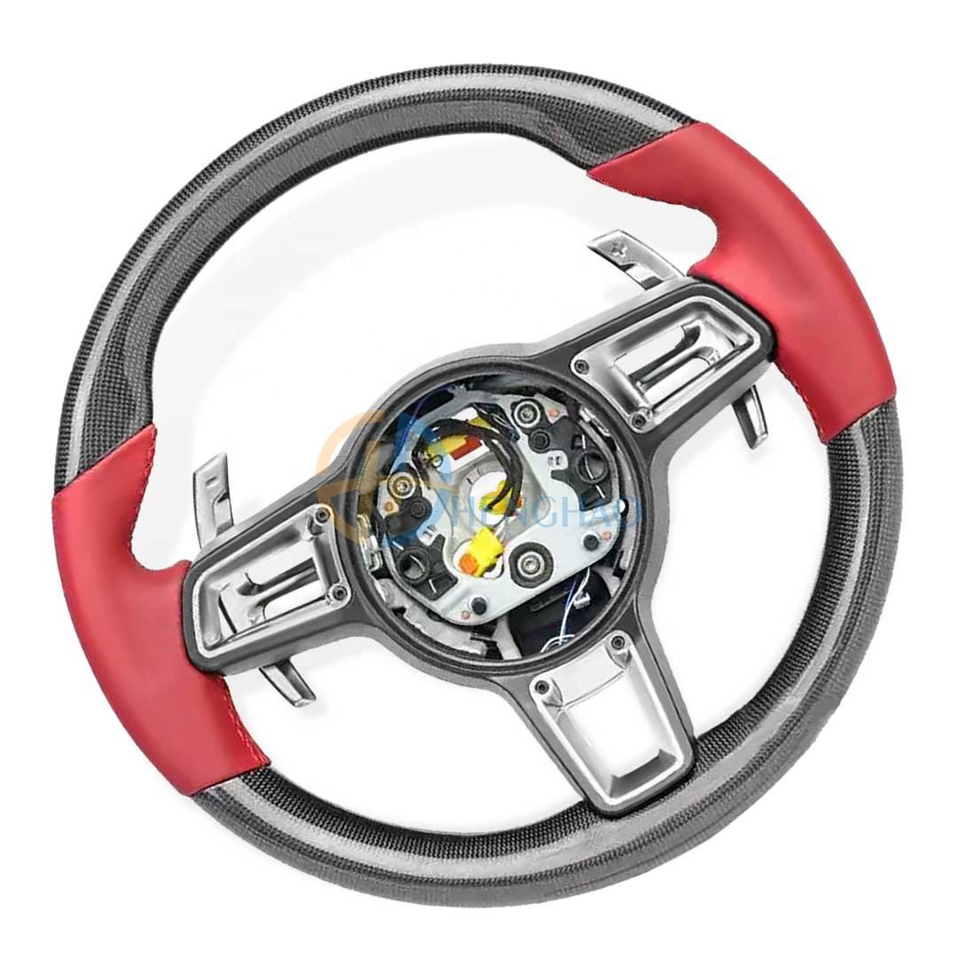 Factory Wholesale Price Carbon Fiber Steering Wheel For Porsche Panamera Cayenne Macan Cayman Boxster 718 911 Upgrade GT Style
