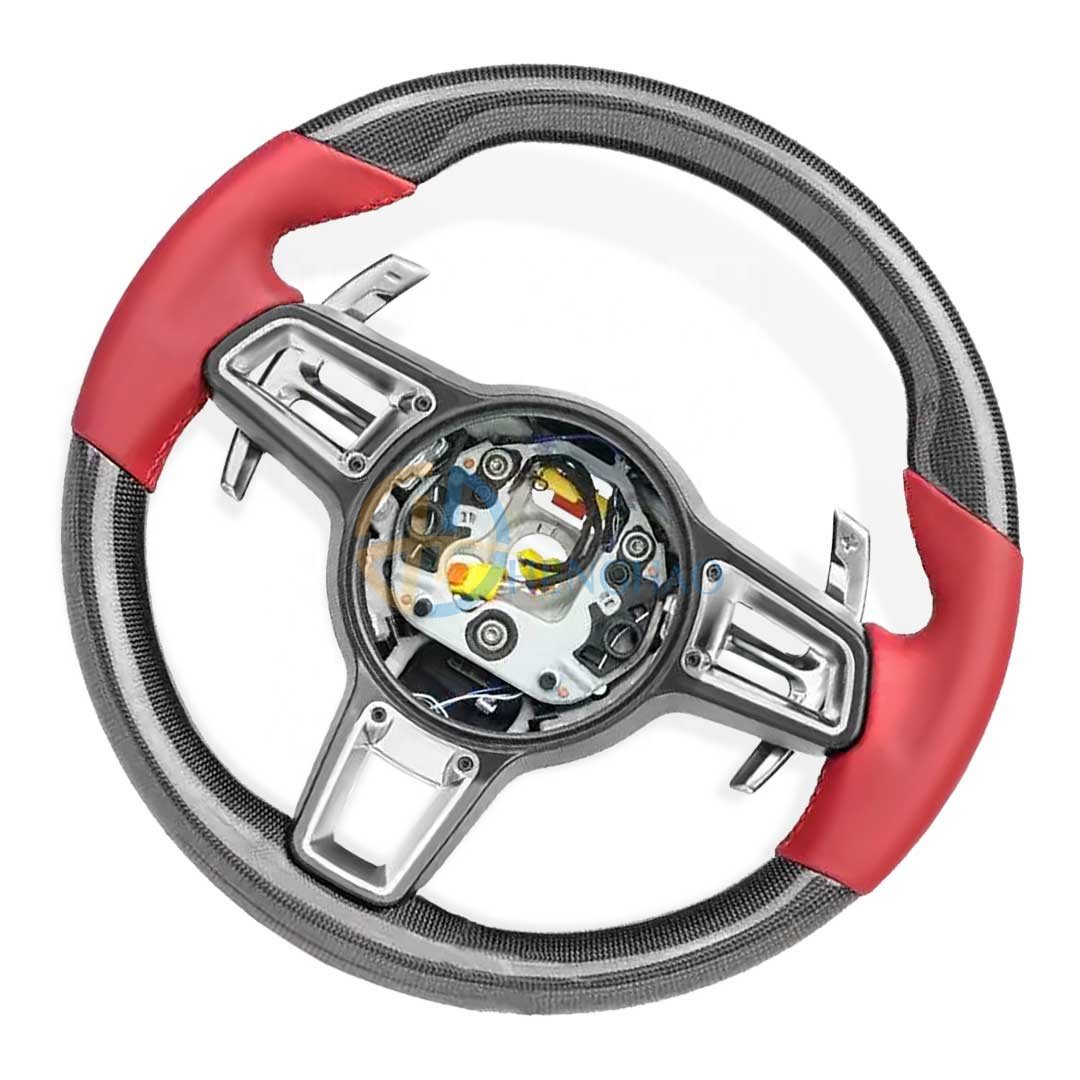 Factory Wholesale Price Carbon Fiber Steering Wheel For Porsche Panamera Cayenne Macan Cayman Boxster 718 911 Upgrade GT Style