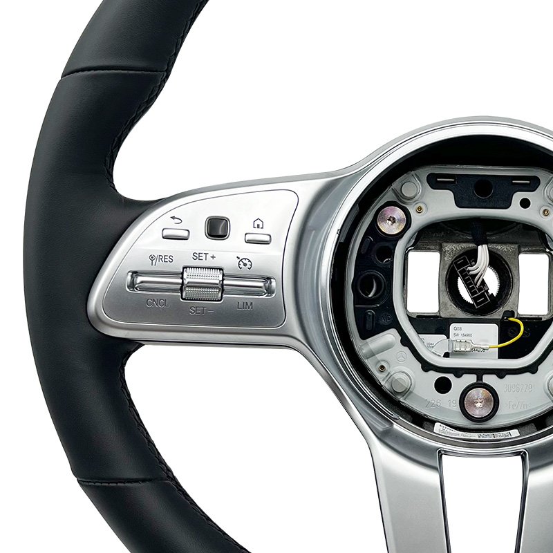 For Mercedes Benz A GLA B GLB C GLC E GLE CLS Sport Black Leather Steering Wheel ZC-801-P1-Y