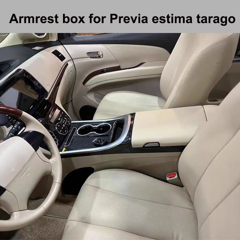 Car Central Armrest Box Storage Box Interior Modification Accessories Armrest Box for Previa Estima Tarago