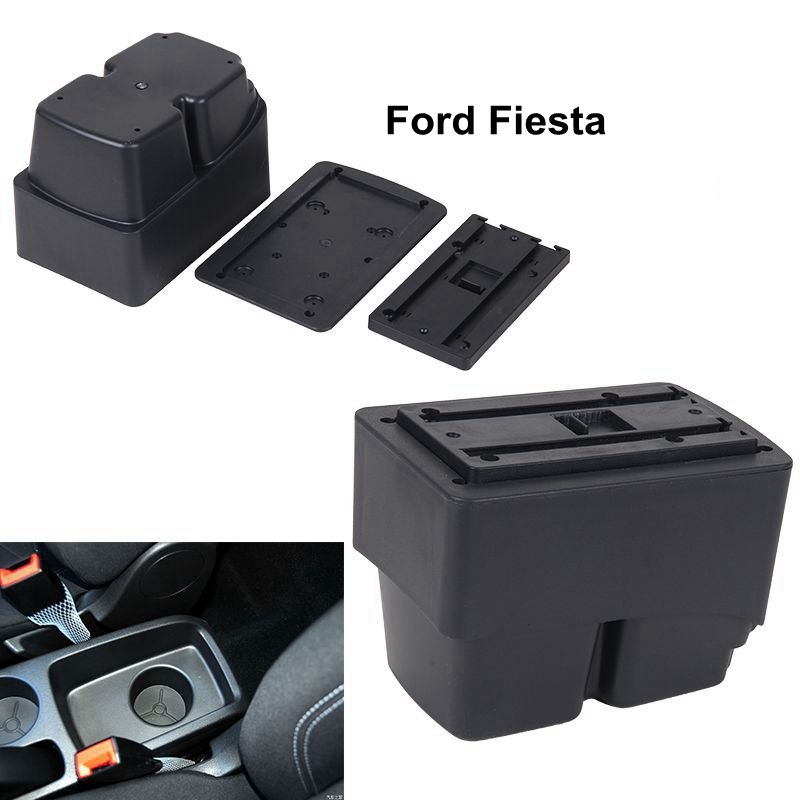 For Ford Fiesta 3 MK7 Armrest Box Center Storage Box Cup Holder Ashtray Interior Car-styling Products Car Accessories Parts
