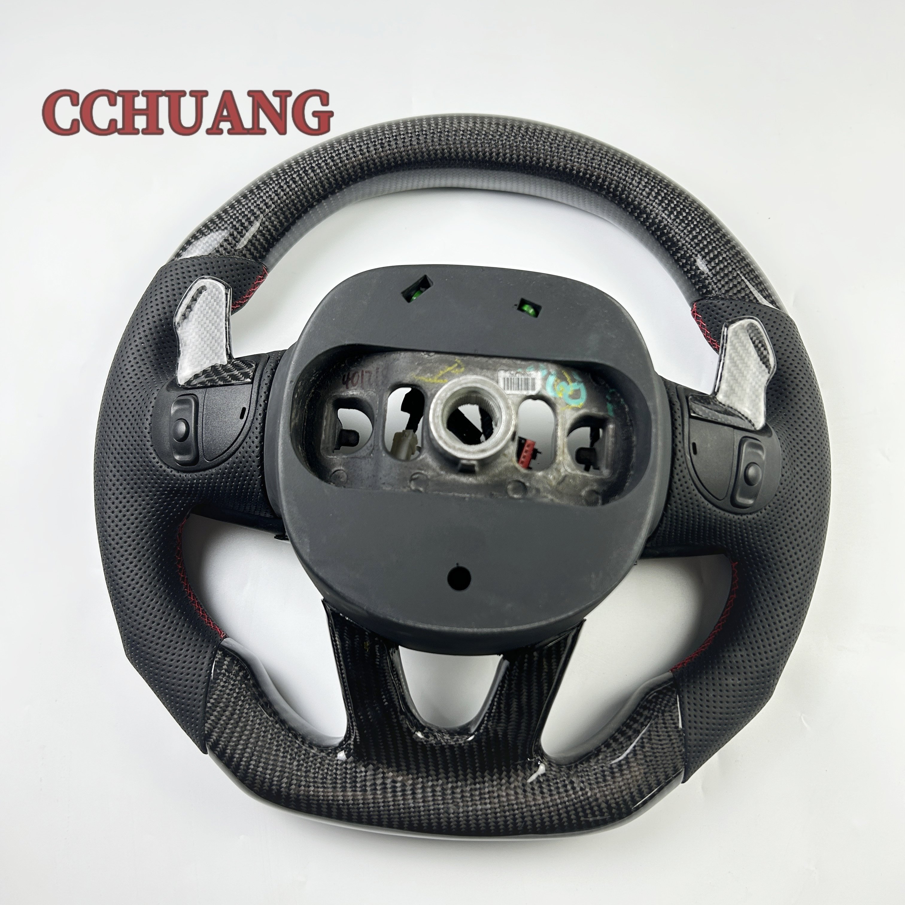 Custom carbon fiber steering wheel to fit Dodge Challenger PU Charger Srt LED display steering wheel