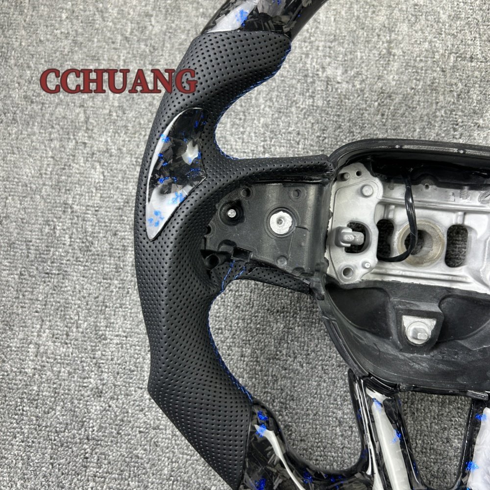 Custom carbon fiber steering wheel to fit Dodge Challenger PU Charger Srt LED display steering wheel