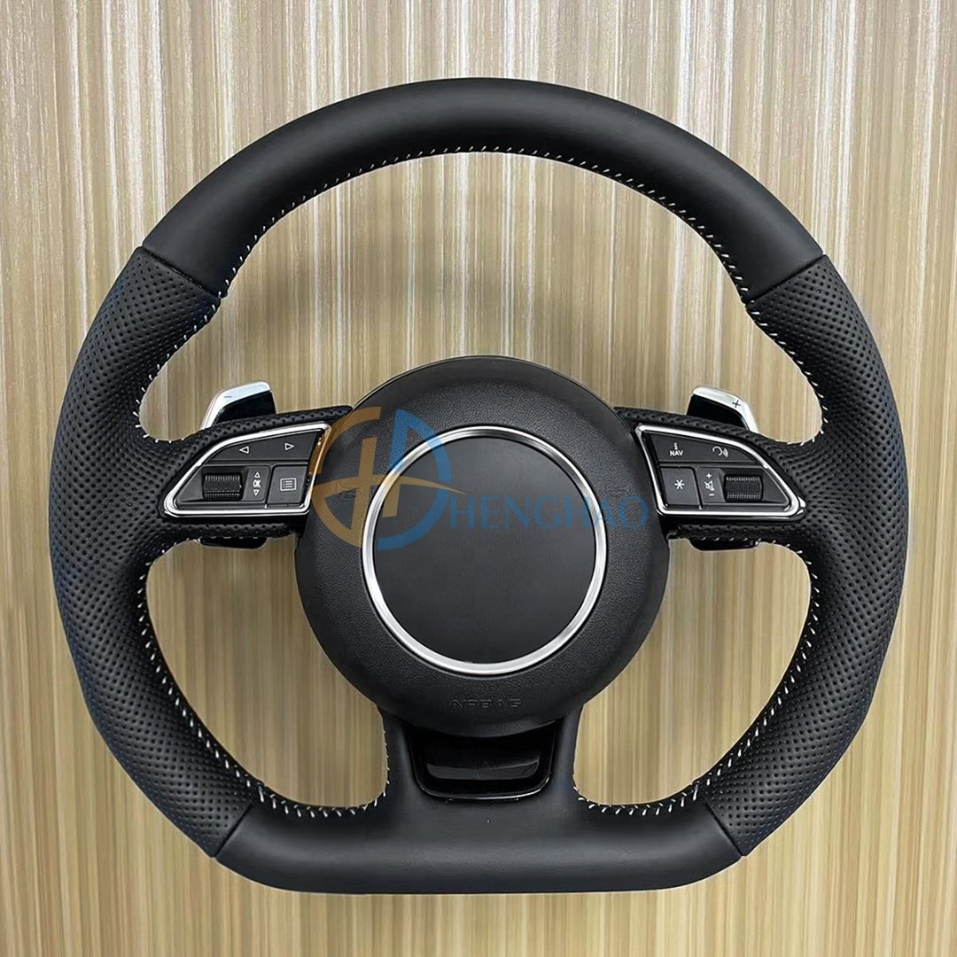 Custom Leather Steering Wheel Fit For Audi R8 A6 A5 A4 RS3 RS4 RS5 RS6 RS7 RS Steering Wheel