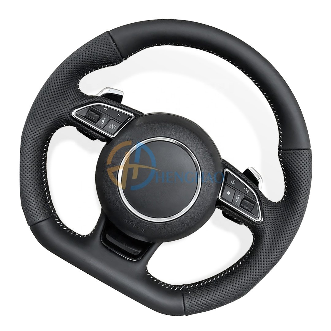 Custom Leather Steering Wheel Fit For Audi R8 A6 A5 A4 RS3 RS4 RS5 RS6 RS7 RS Steering Wheel