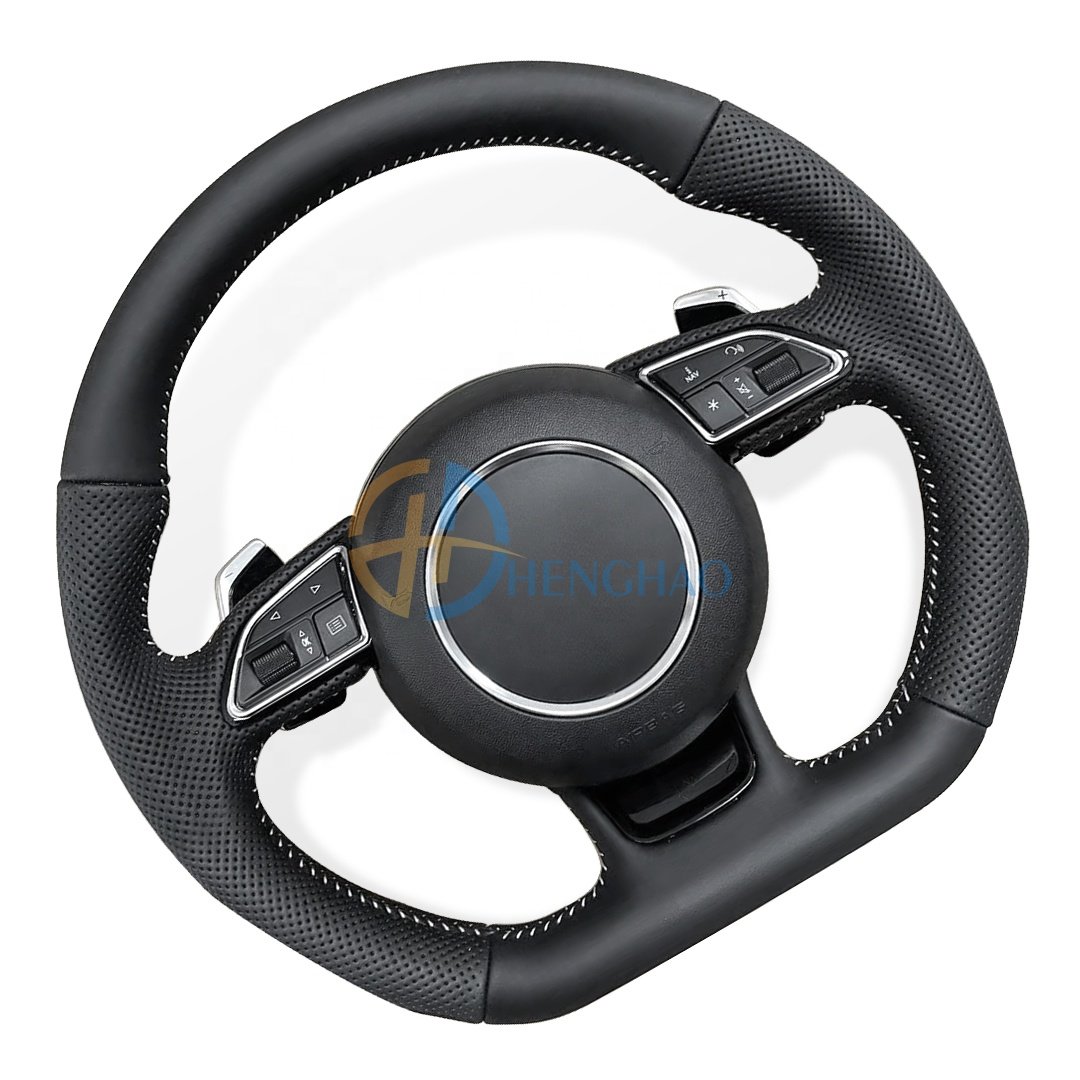 Custom Leather Steering Wheel Fit For Audi R8 A6 A5 A4 RS3 RS4 RS5 RS6 RS7 RS Steering Wheel