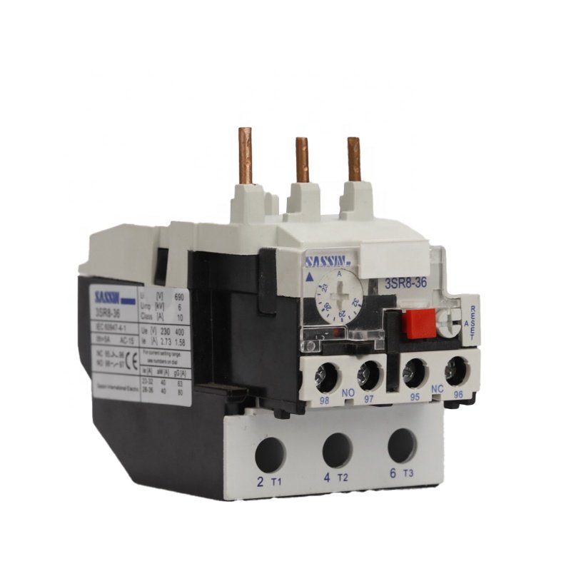 SASSIN Thermal Relays Electrical Thermal Relays AC Overload Relays With Different Setting Current Range 3SR8-36