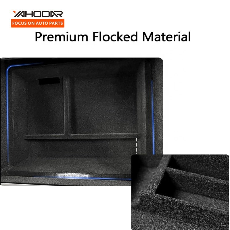 Car Center Console Organizer Flocked Armrest Rear Storage Box for Model 3 Highland 2024 Tesla Accessories